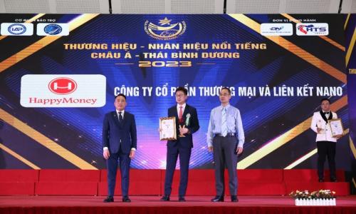 Happy Money vinh dự nhận giải thưởng TOP 10 Thương hiệu nổi tiếng Châu Á - Thái Bình Dương 2023